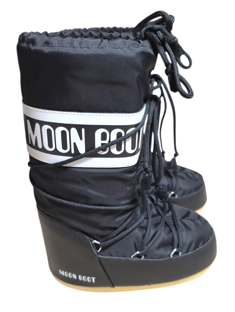 $240 MOON BOOT Nylon Boot in Black S/M (35-38) Small Medium - Picture 4 of 13